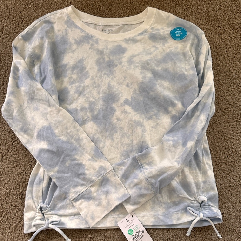 Carter's blue tie dye long sleeve shirt sz10